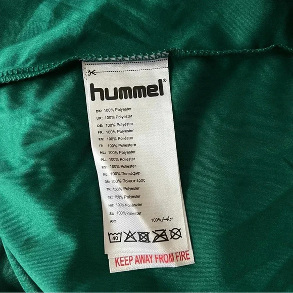Hummel Core Polyester Size Medium Green Short Sleeve Number 11 On Back Soccer - Picture 5 of 6